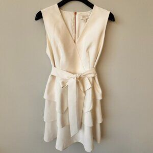 Ted Baker Reinah White Tiered Flounce Mini Dress